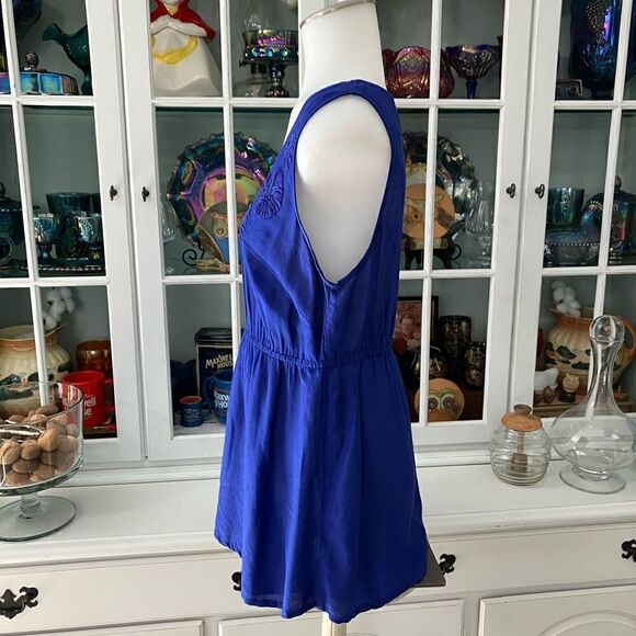 Bluish-Purple Embellished Sleeveless Top | S | ELLE - Picture 2 of 10